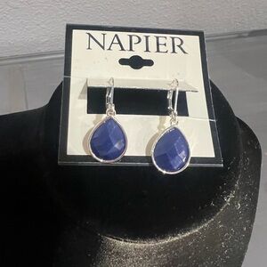 Napier Royal Blue Drop Earrings